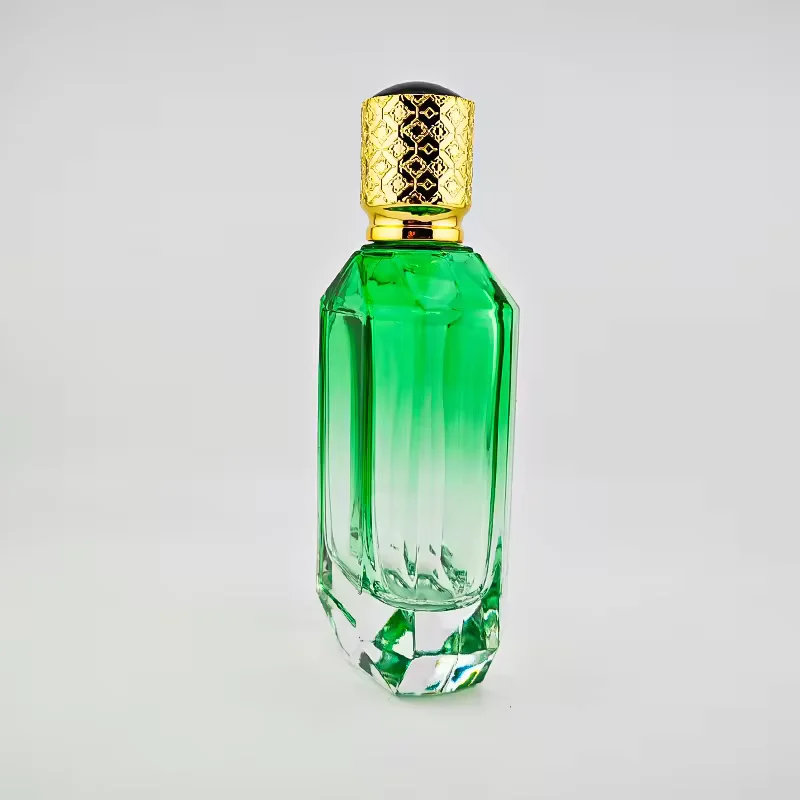Gradient Square Glass Perfume Bottle with Refillable Design image 2