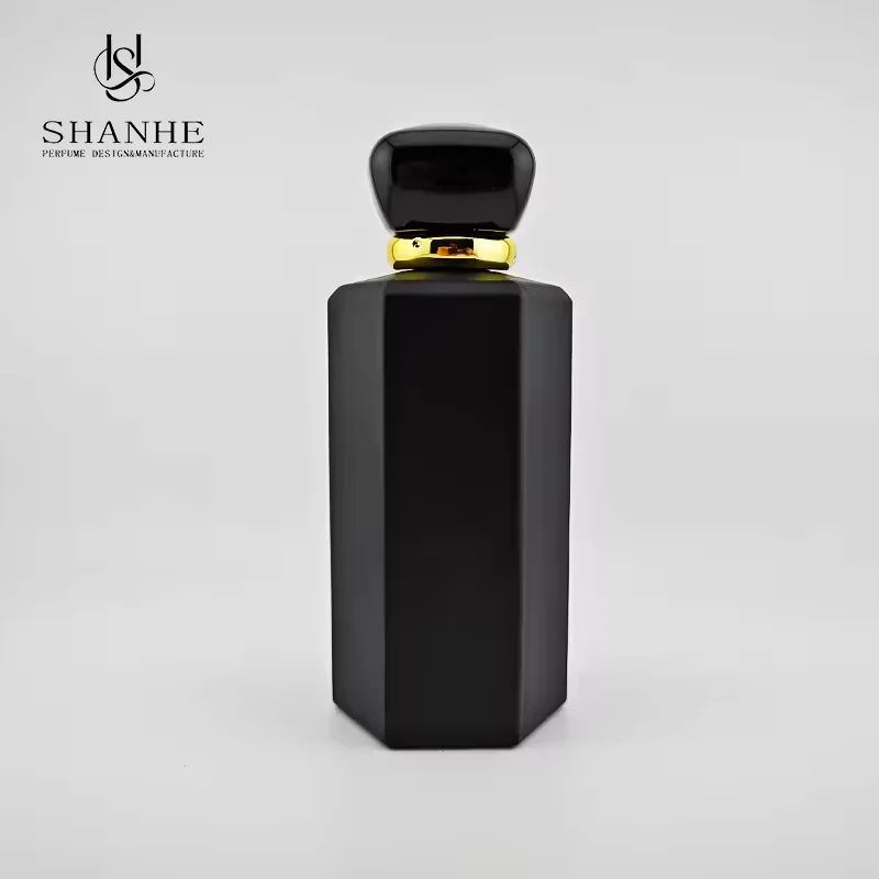 Black Glass Perfume Bottle
