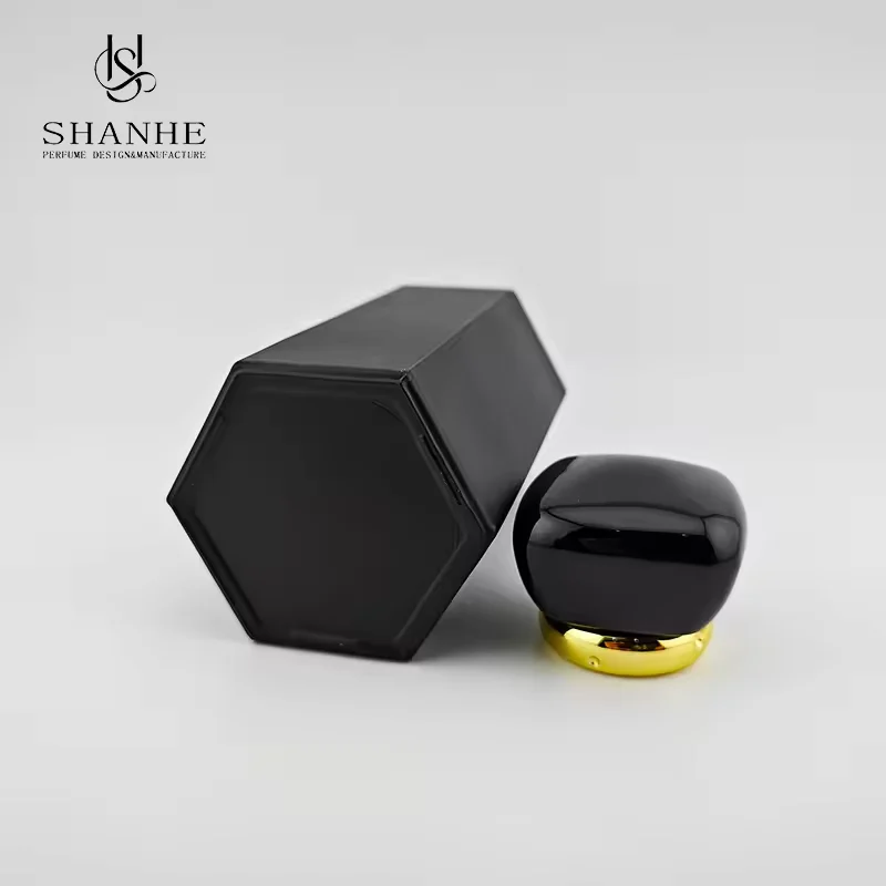 Black Glass Perfume Bottle image 4
