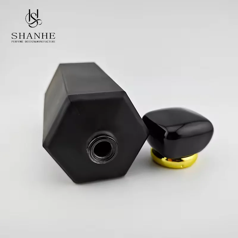 Black Glass Perfume Bottle image 5