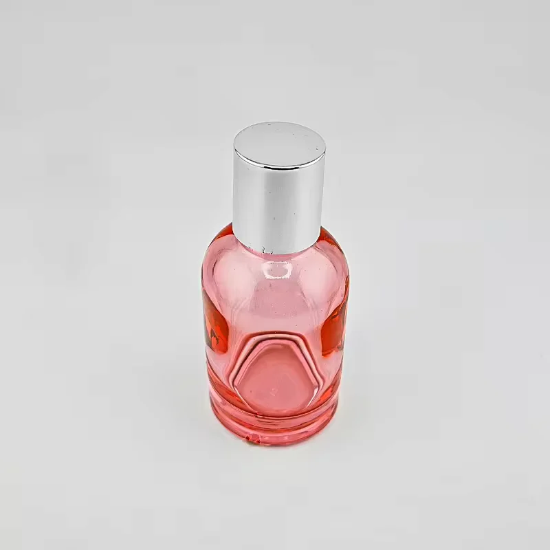 Square Glass Perfume Bottle with Crimp Neck