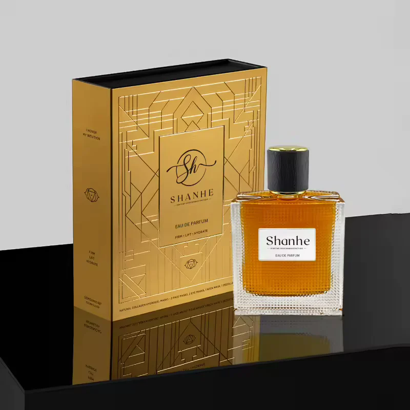 Clear Square Glass Perfume Bottle