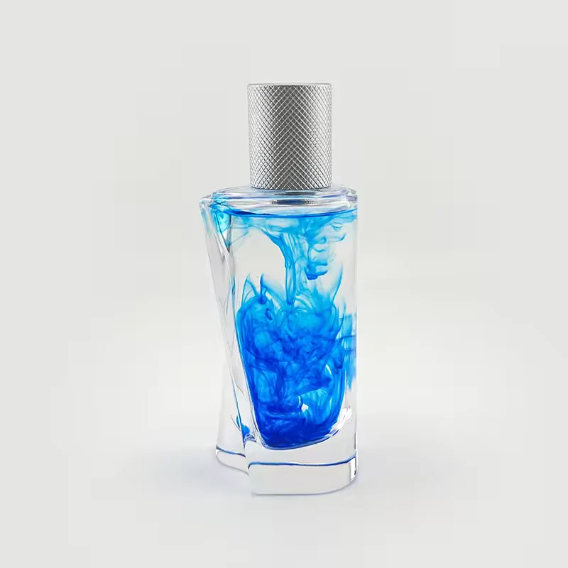 Luxury Irregular Perfume Bottle Silk Cap Custom Screen Printing for