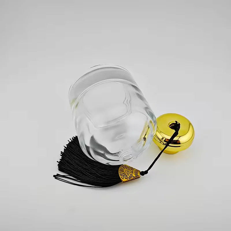 Clear Glass Perfume Bottle with Crimp Neck image 2
