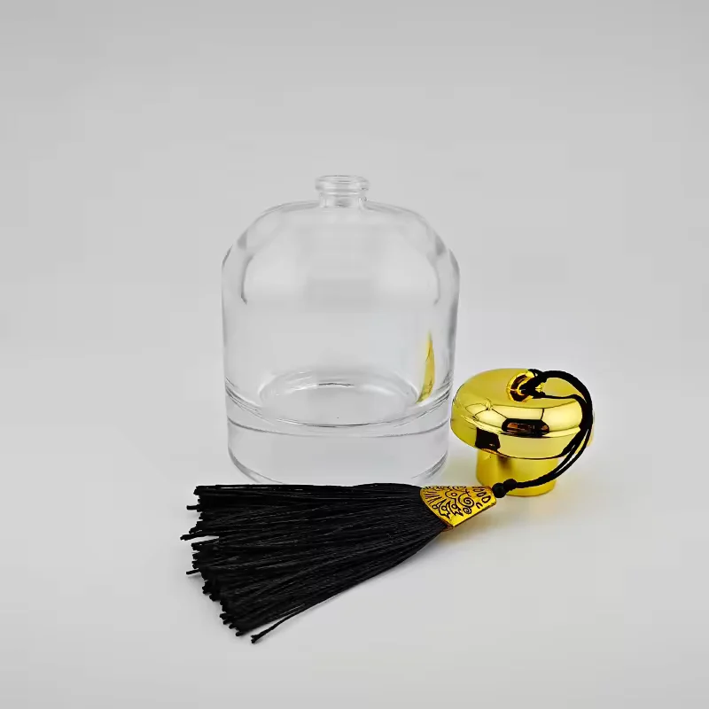 Clear Glass Perfume Bottle with Crimp Neck image 3