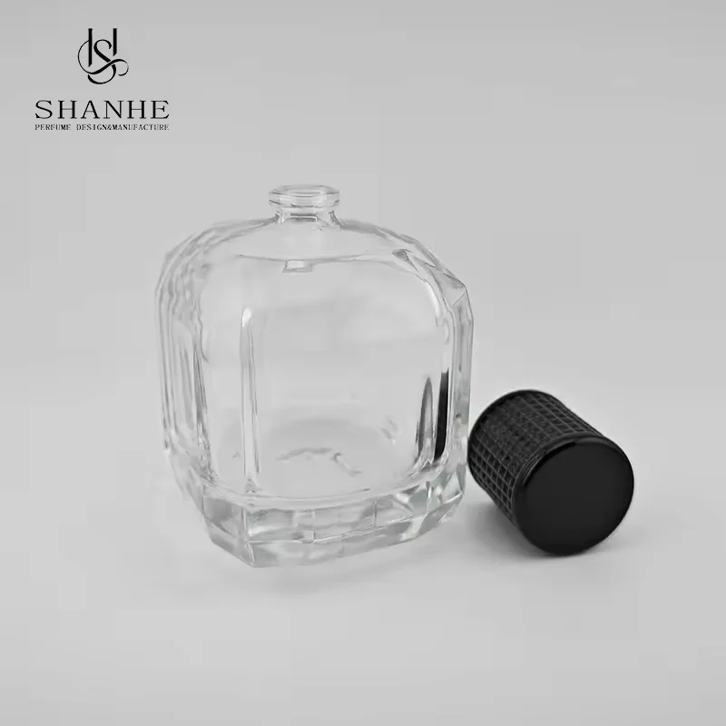 Black Square Glass Perfume Bottle