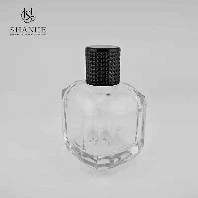 Black Square Glass Perfume Bottle image 2