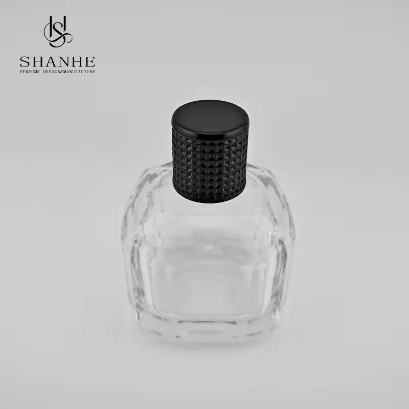 Black Square Glass Perfume Bottle image 3