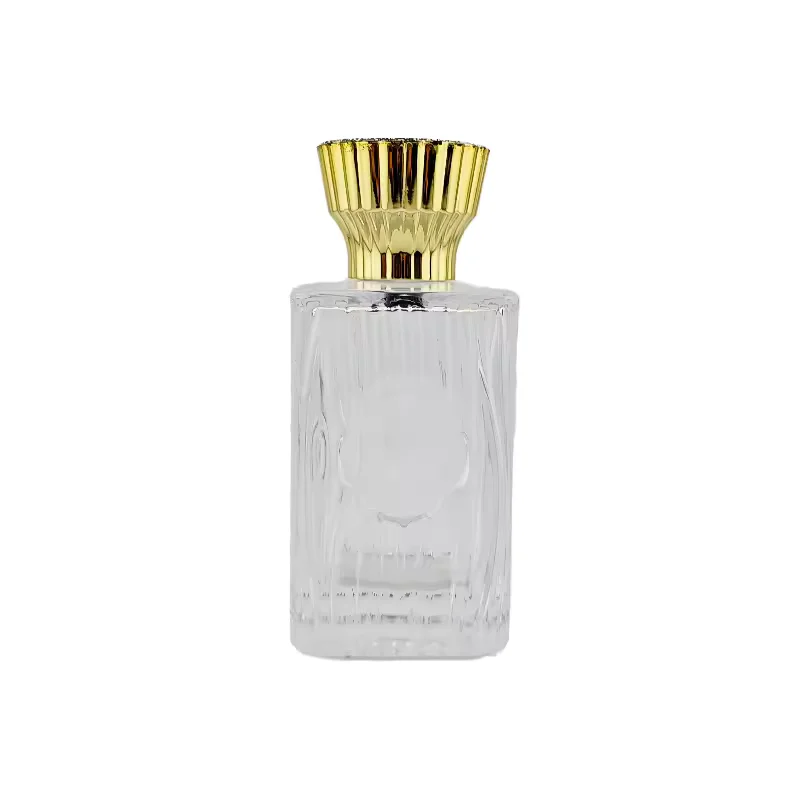 Clear Rectangular Glass Perfume Bottle with Custom Logo