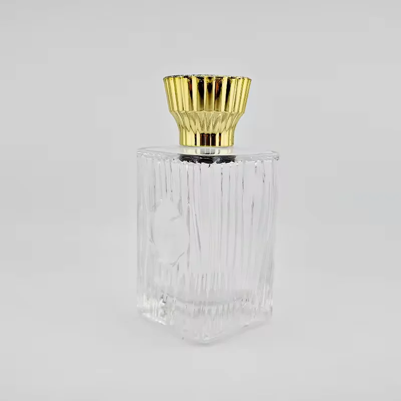 Clear Rectangular Glass Perfume Bottle with Custom Logo image 4