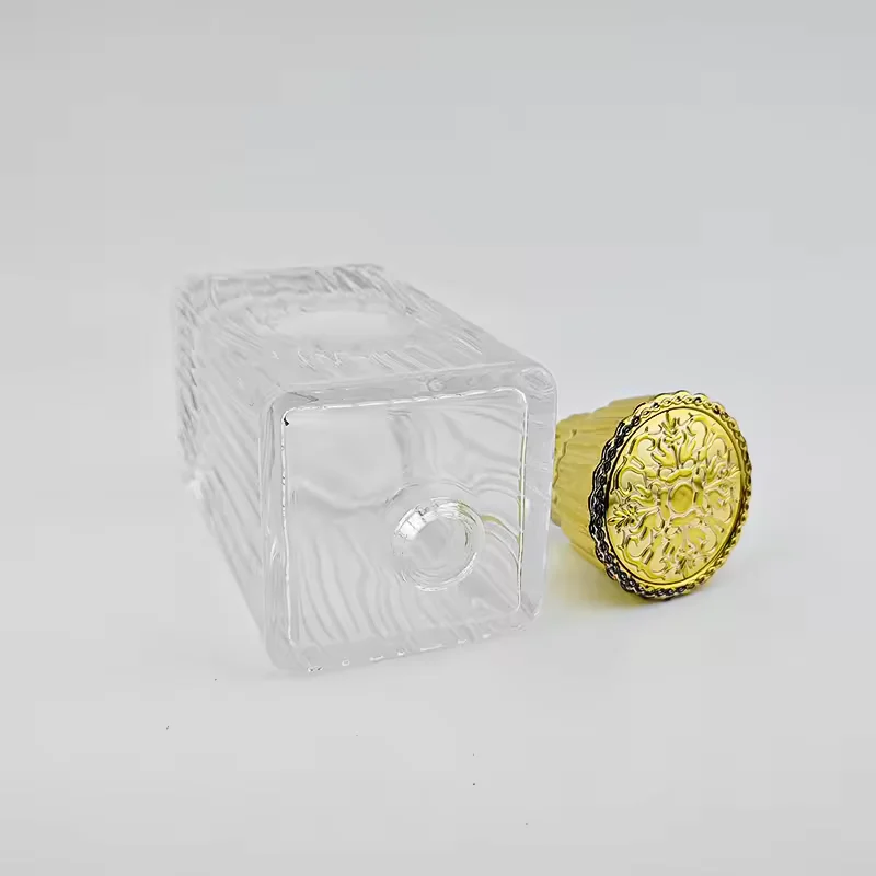 Clear Rectangular Glass Perfume Bottle with Custom Logo image 5