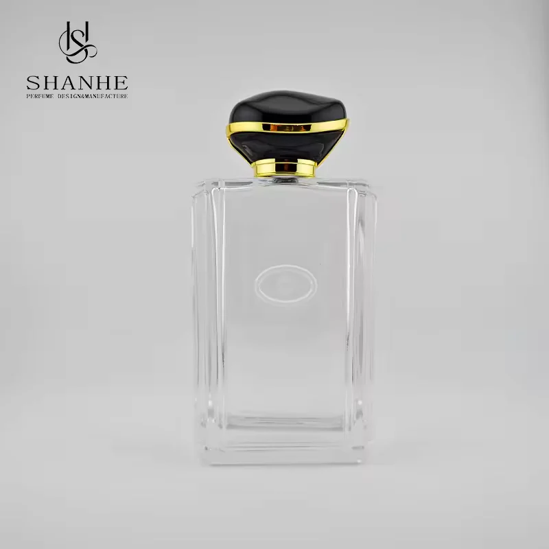 Black Square Glass Perfume Bottle