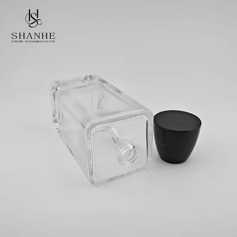 Clear Glass Perfume Bottle with Crimp Neck image 2