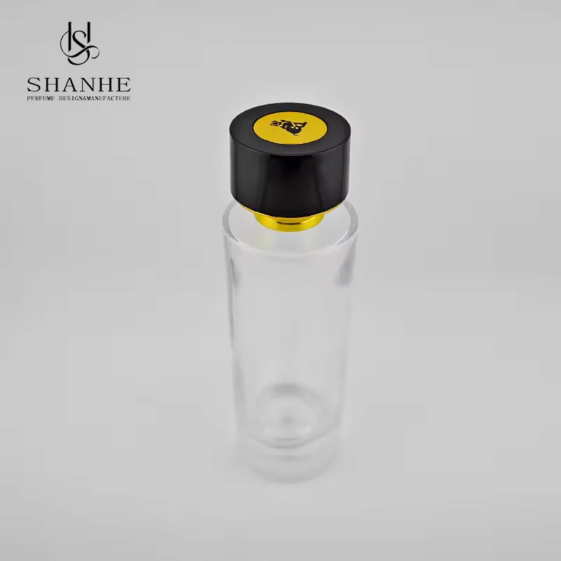 Cylindrical Glass Perfume Bottle with Crimp Neck image 3