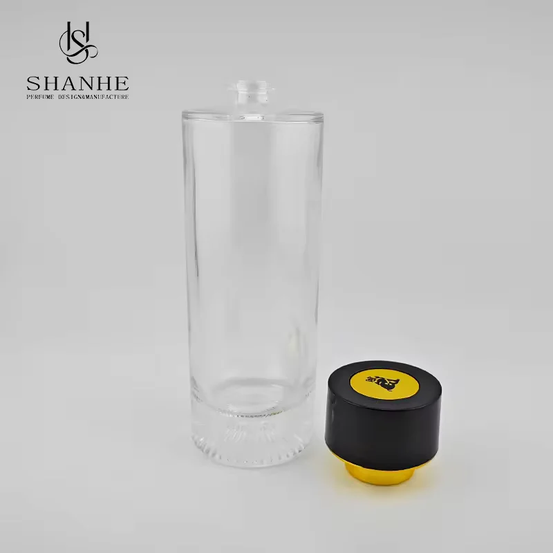 Cylindrical Glass Perfume Bottle with Crimp Neck image 4