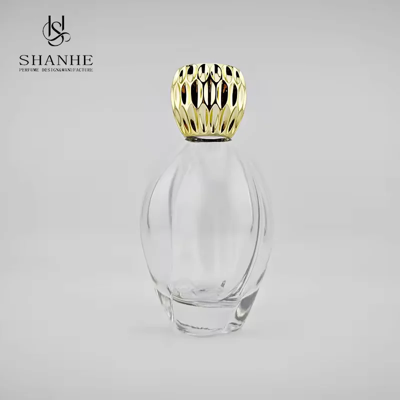 Clear Round Glass Perfume Bottle