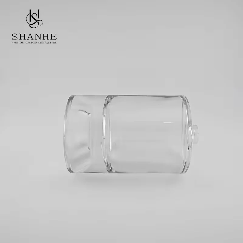 Clear Cylindrical Glass Perfume Bottle image 2