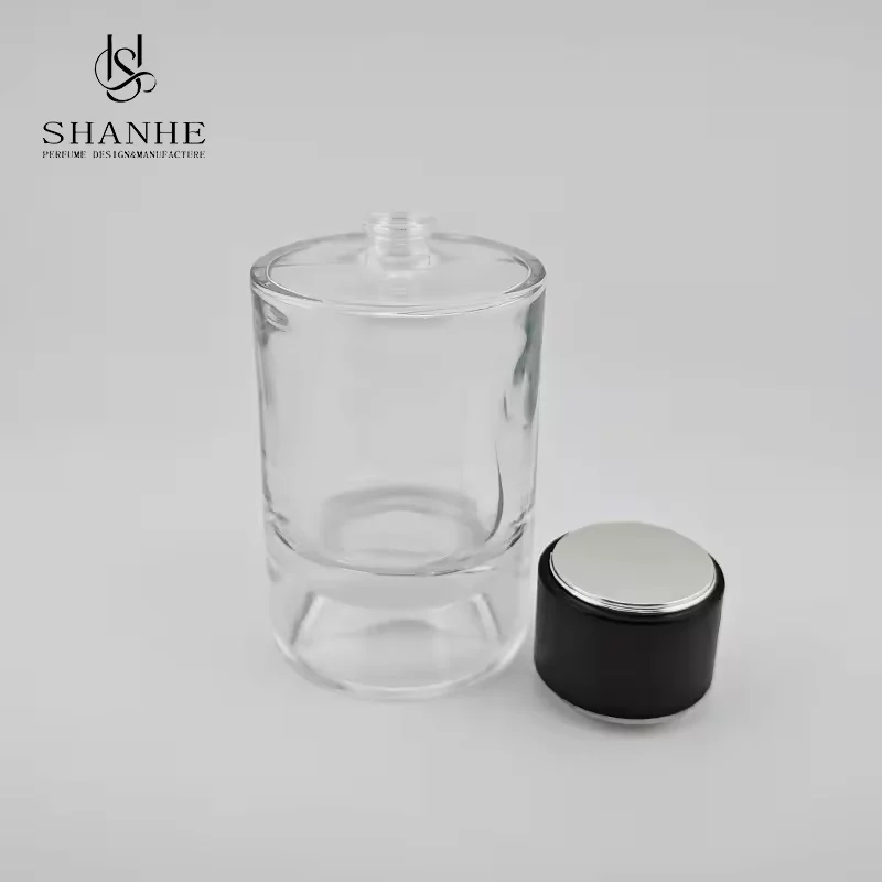 Clear Cylindrical Glass Perfume Bottle image 5