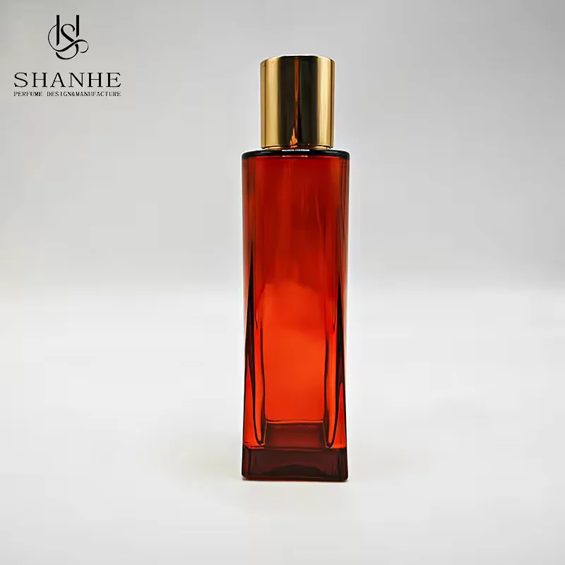Clear Square Glass Perfume Bottle