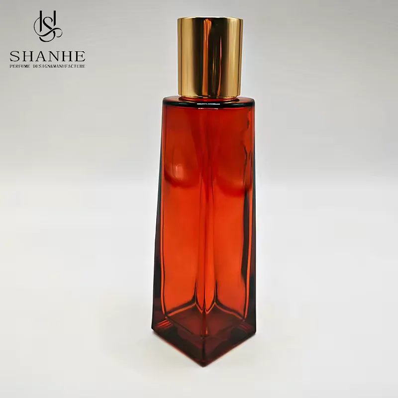 Clear Square Glass Perfume Bottle image 3