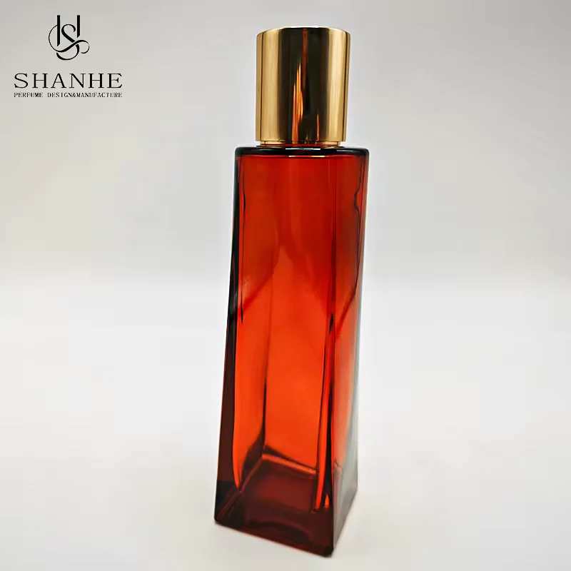 Clear Square Glass Perfume Bottle image 4