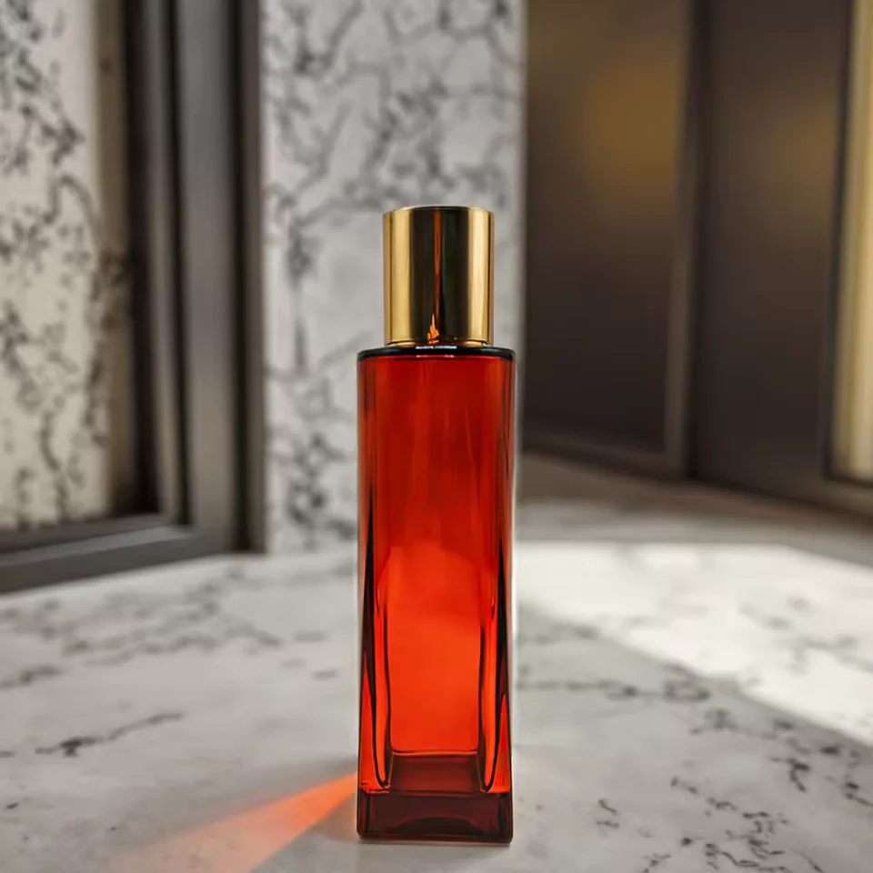 Clear Square Glass Perfume Bottle image 5