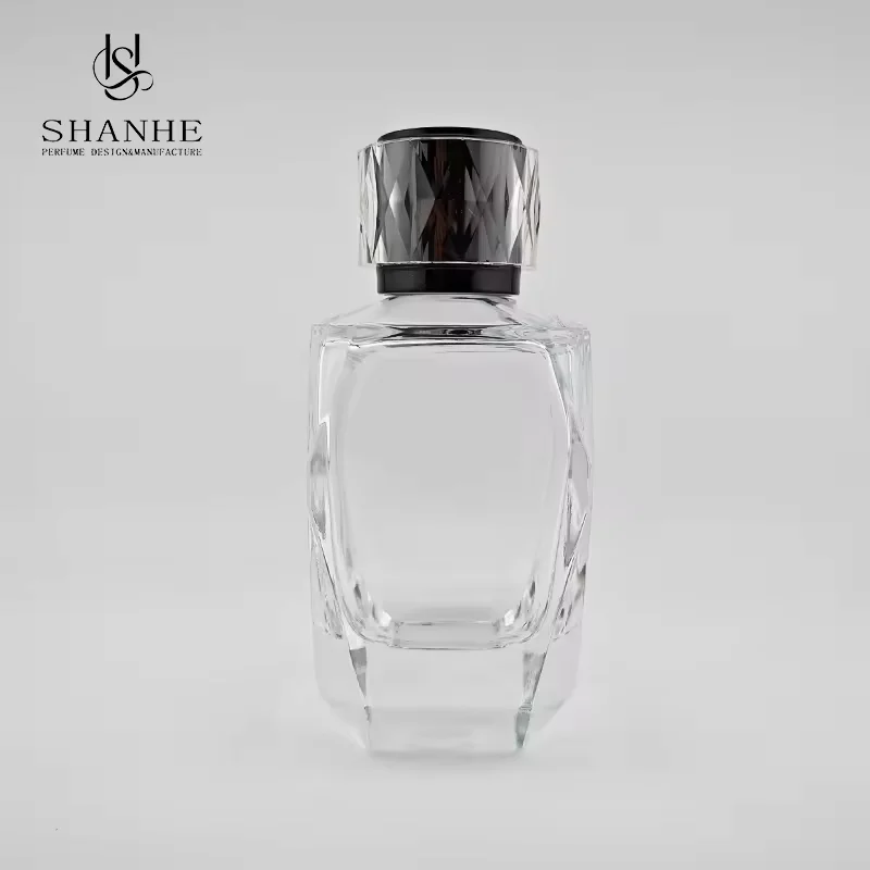 Black Round Glass Perfume Bottle