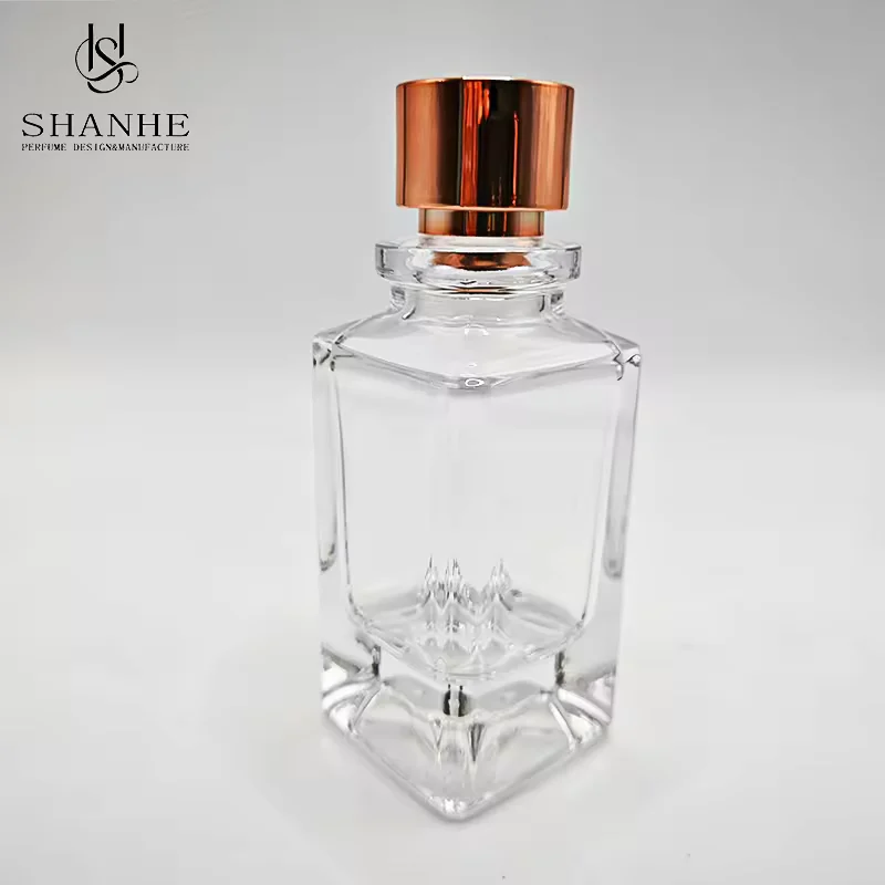 Clear Square Glass Perfume Bottle image 4
