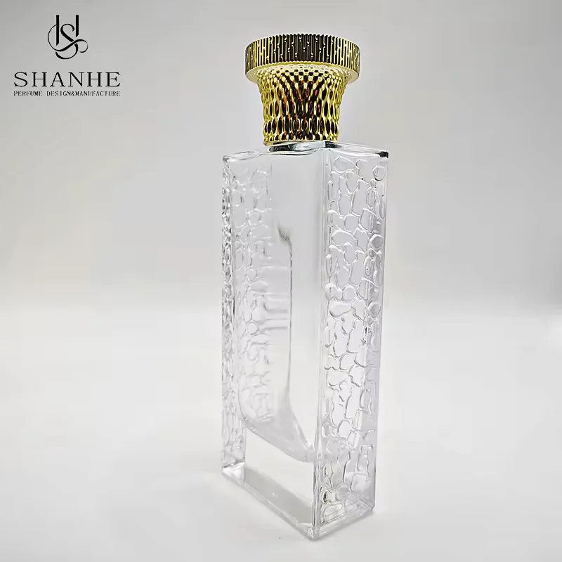 Clear Square Glass Perfume Bottle image 4