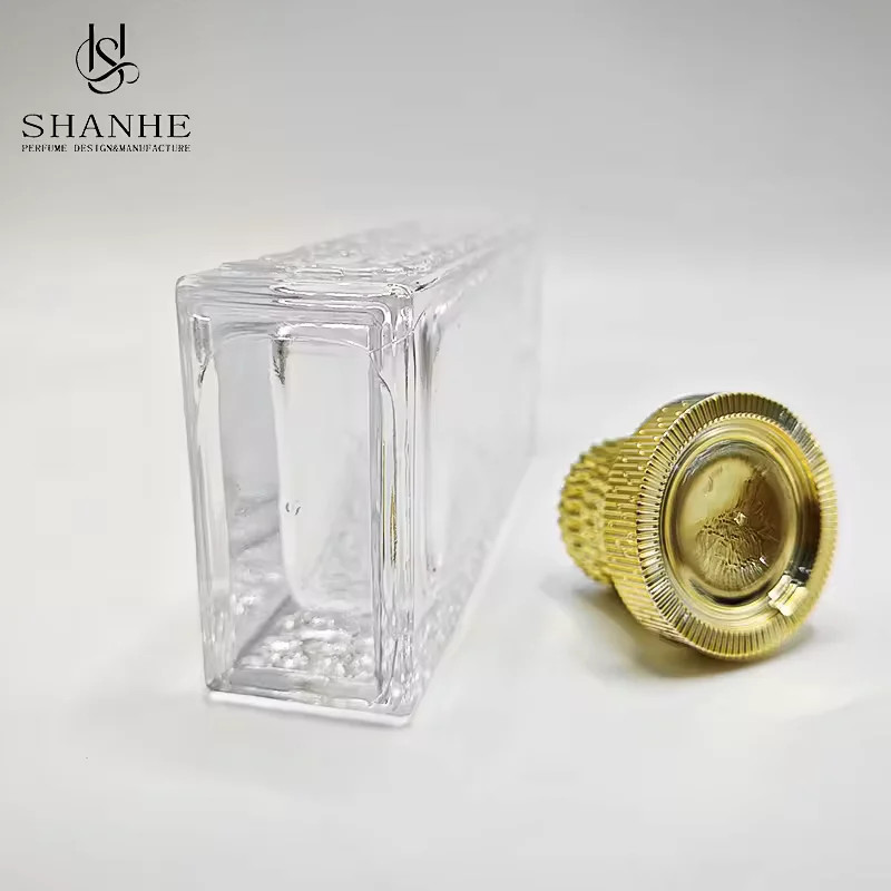 Clear Square Glass Perfume Bottle image 5