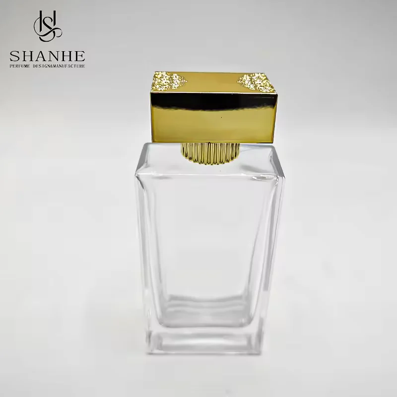 Clear Square Glass Perfume Bottle image 5