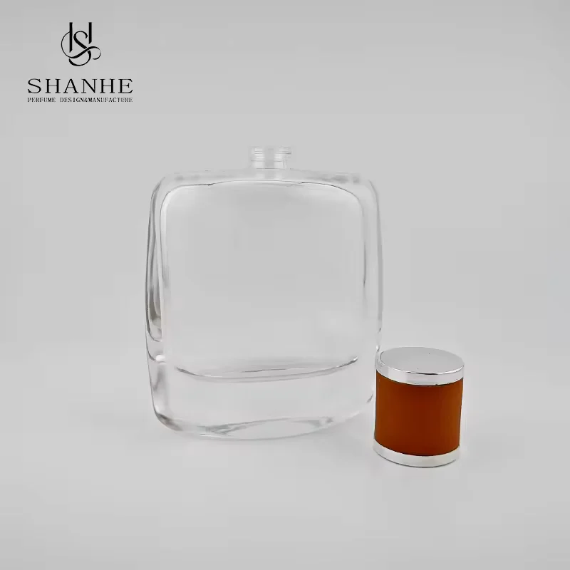 Clear Round Glass Perfume Bottle with Custom Logo image 2