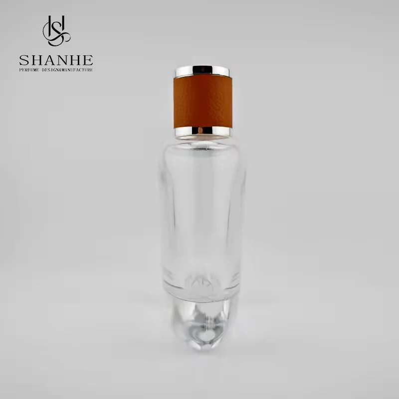 Clear Round Glass Perfume Bottle with Custom Logo image 3