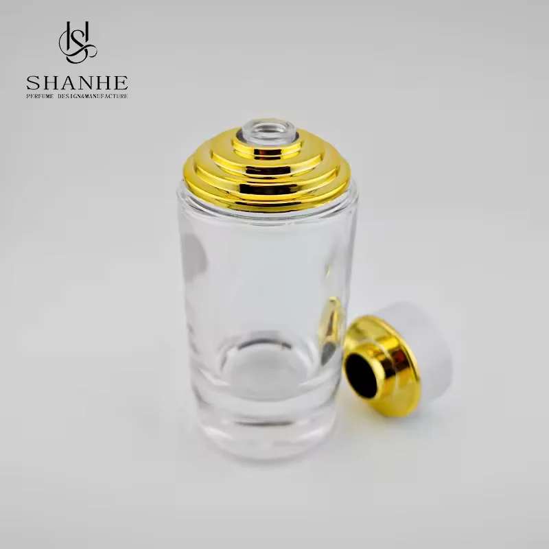 Clear Square Glass Perfume Bottle image 2