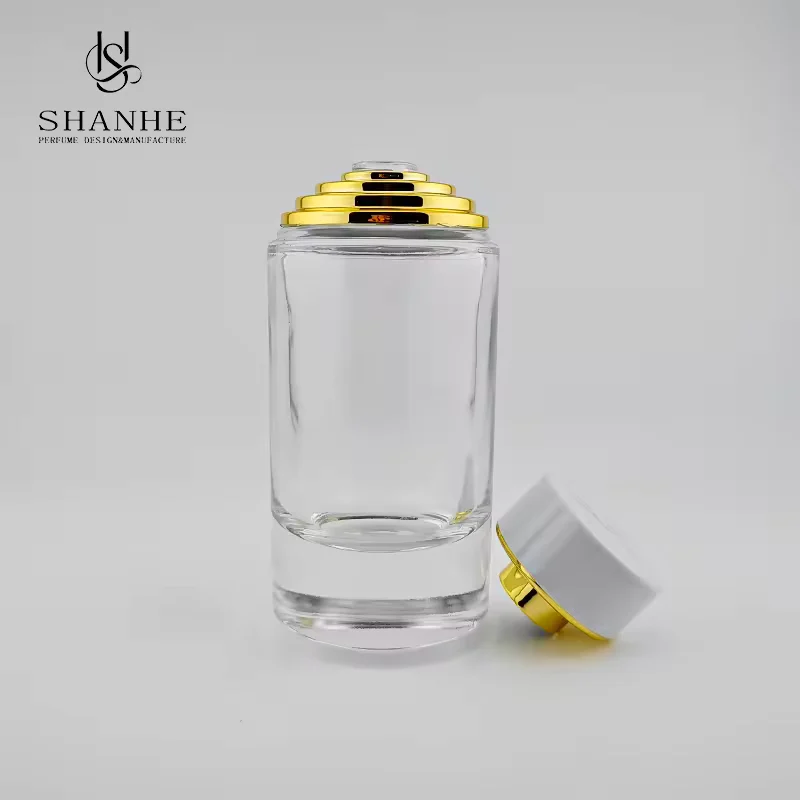 Clear Square Glass Perfume Bottle image 3