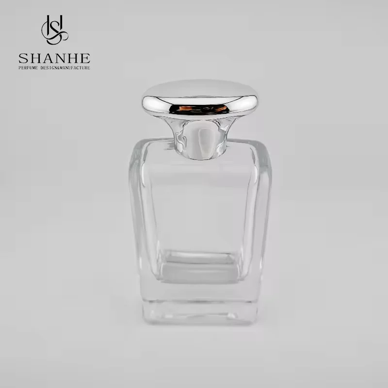 Clear Square Glass Perfume Bottle image 4