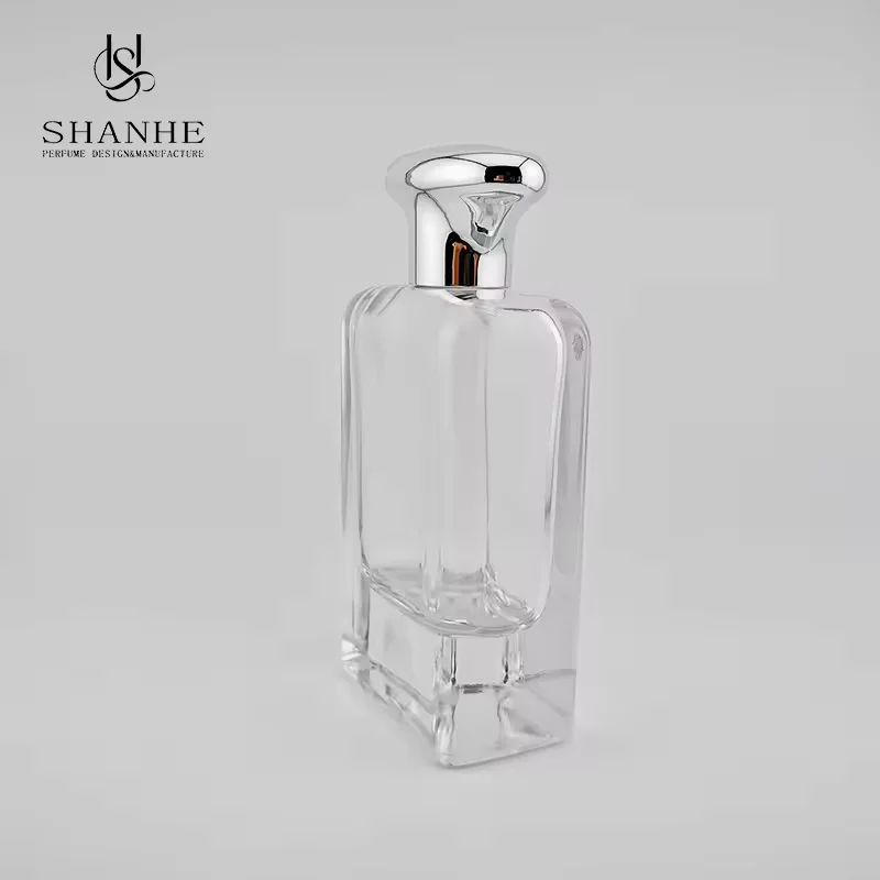 Clear Square Glass Perfume Bottle image 5