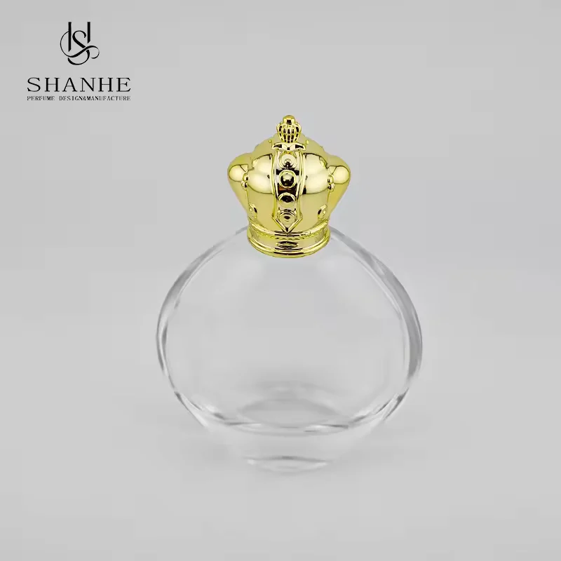 Frosted Round Glass Perfume Bottle