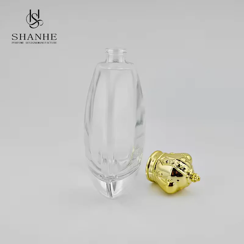 Frosted Round Glass Perfume Bottle image 2