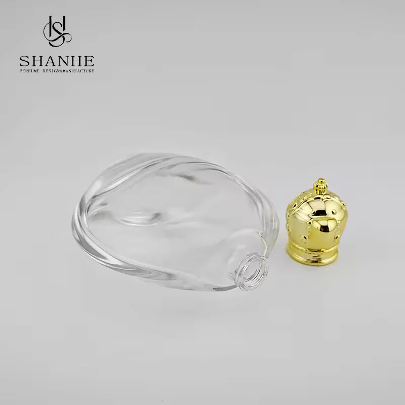 Frosted Round Glass Perfume Bottle image 3