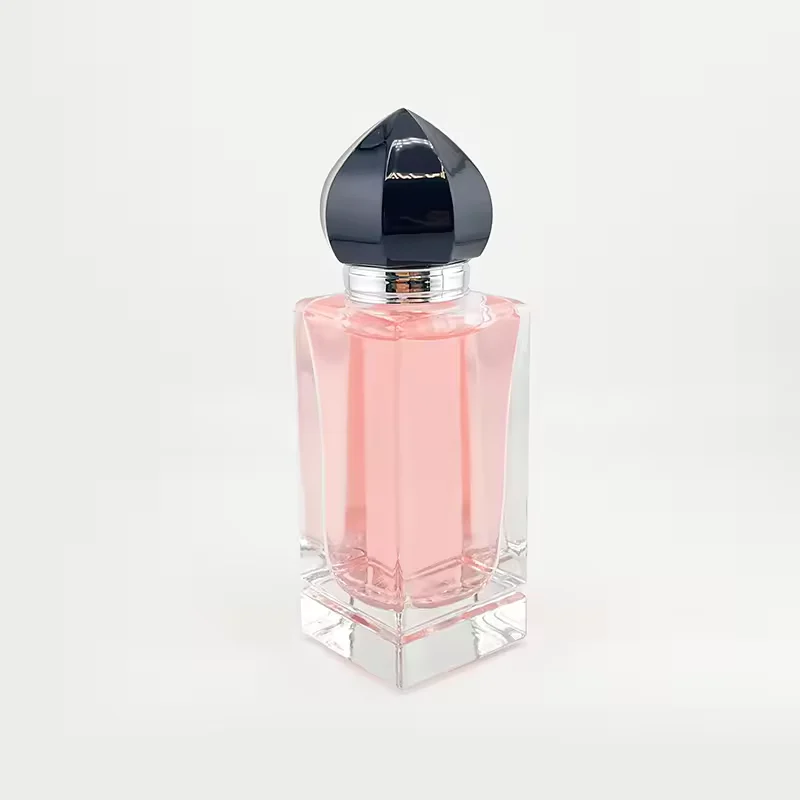 Black Square Glass Perfume Bottle