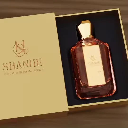 Clear Square Glass Perfume Bottle