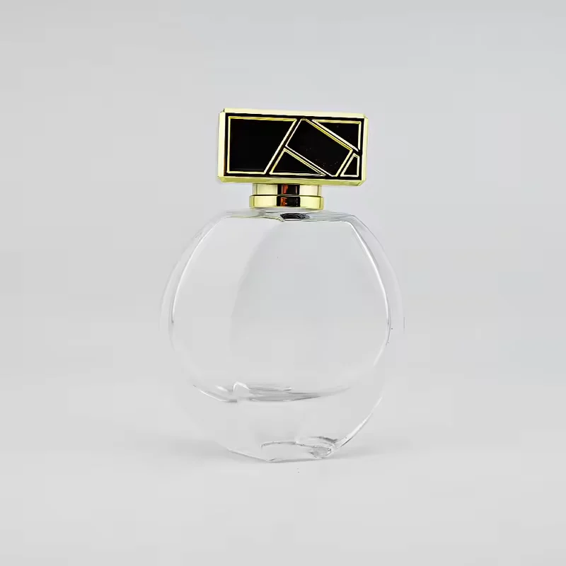 Luxury Premium Empty Perfume Glass Bottle Golden Lid Sizes Customizable Logo image 2