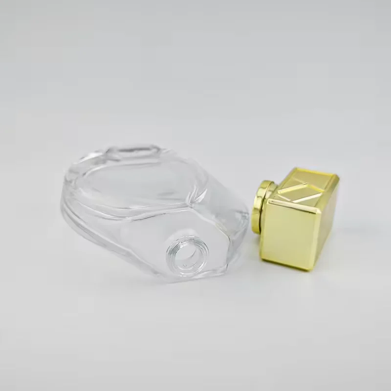Luxury Premium Empty Perfume Glass Bottle Golden Lid Sizes Customizable Logo image 3