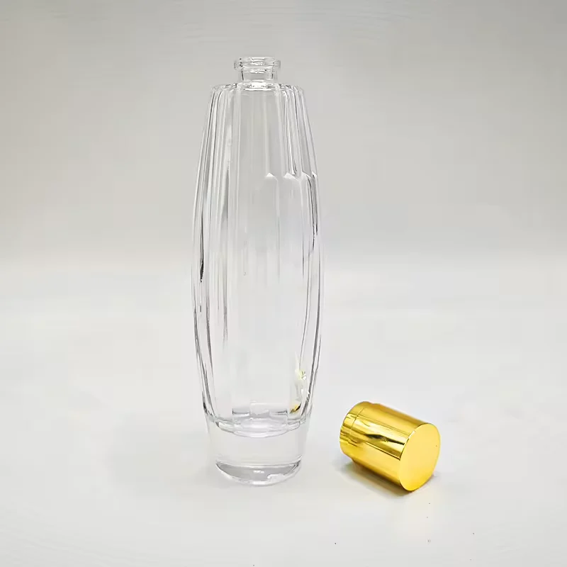 Clear Rectangular Glass Perfume Bottle