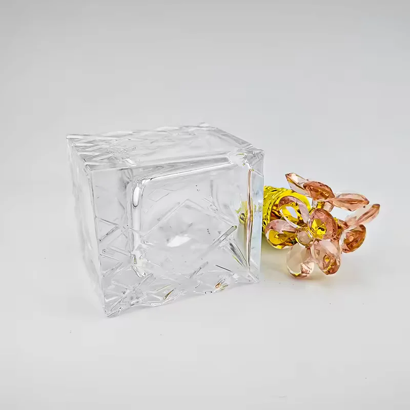 Newly Designed Glass Perfume Bottle Flat Shape Capacity Hot Stamping Surface image 3