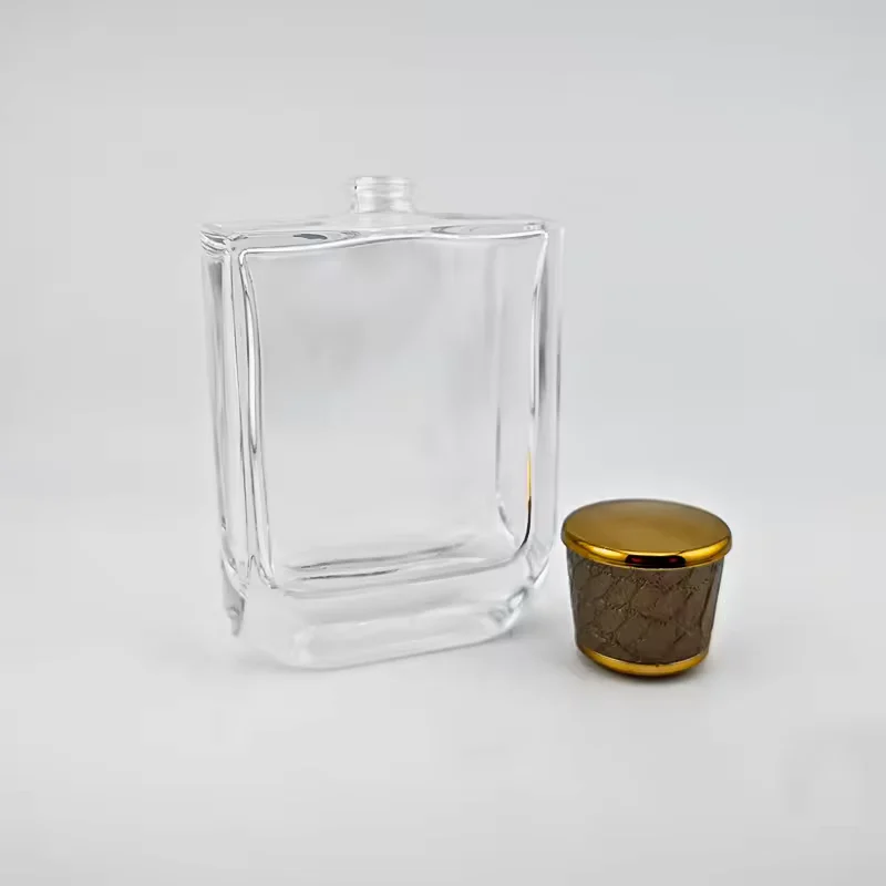 Clear Square Glass Perfume Bottle