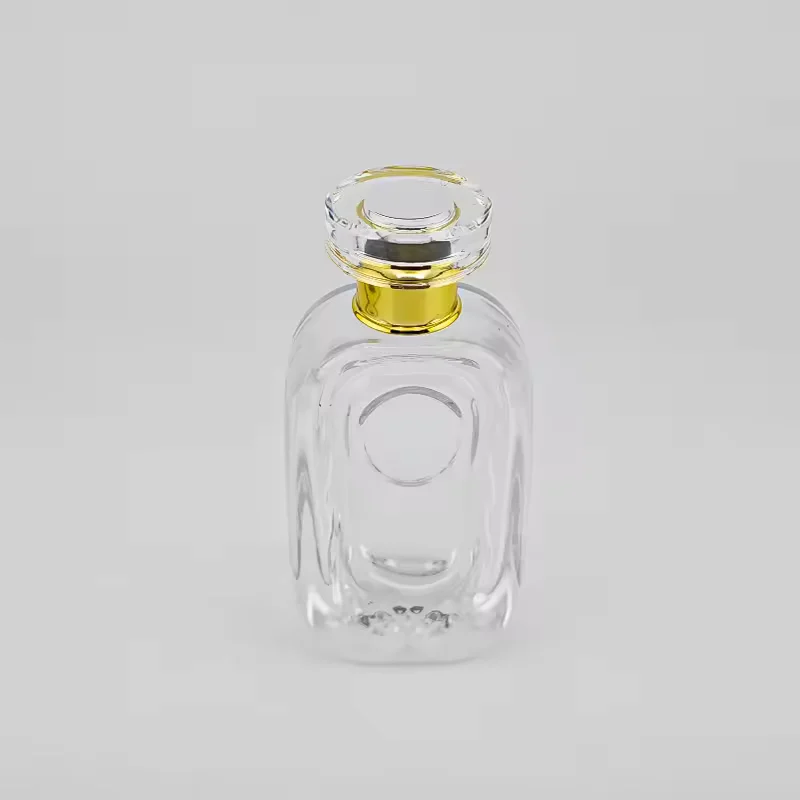 Square Glass Perfume Bottle with Crimp Neck image 3