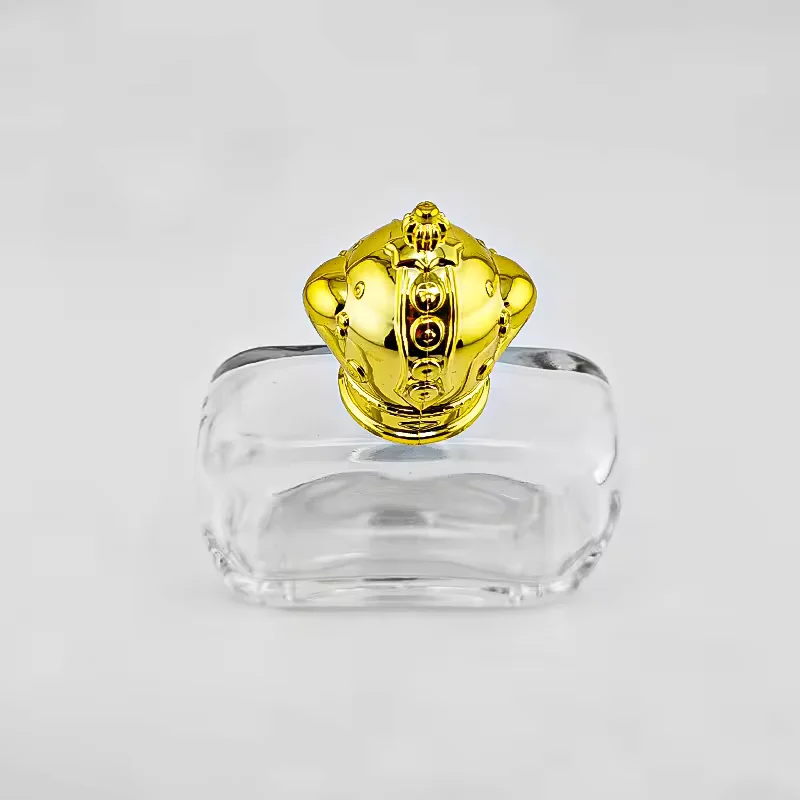 Rectangular Glass Perfume Bottle with Pump Sprayer