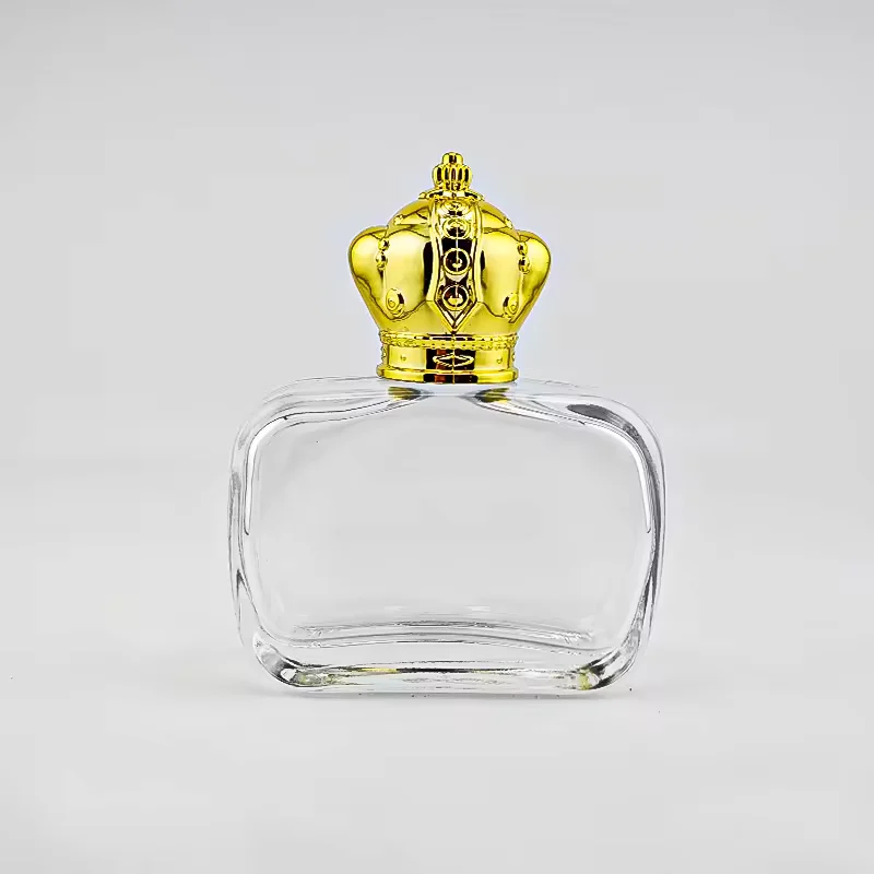 Rectangular Glass Perfume Bottle with Pump Sprayer image 3